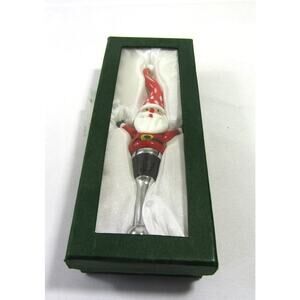 LSARTS Plantation Bottle Stopper Santa in Hat Wine Cork Holiday Festive Drink‎